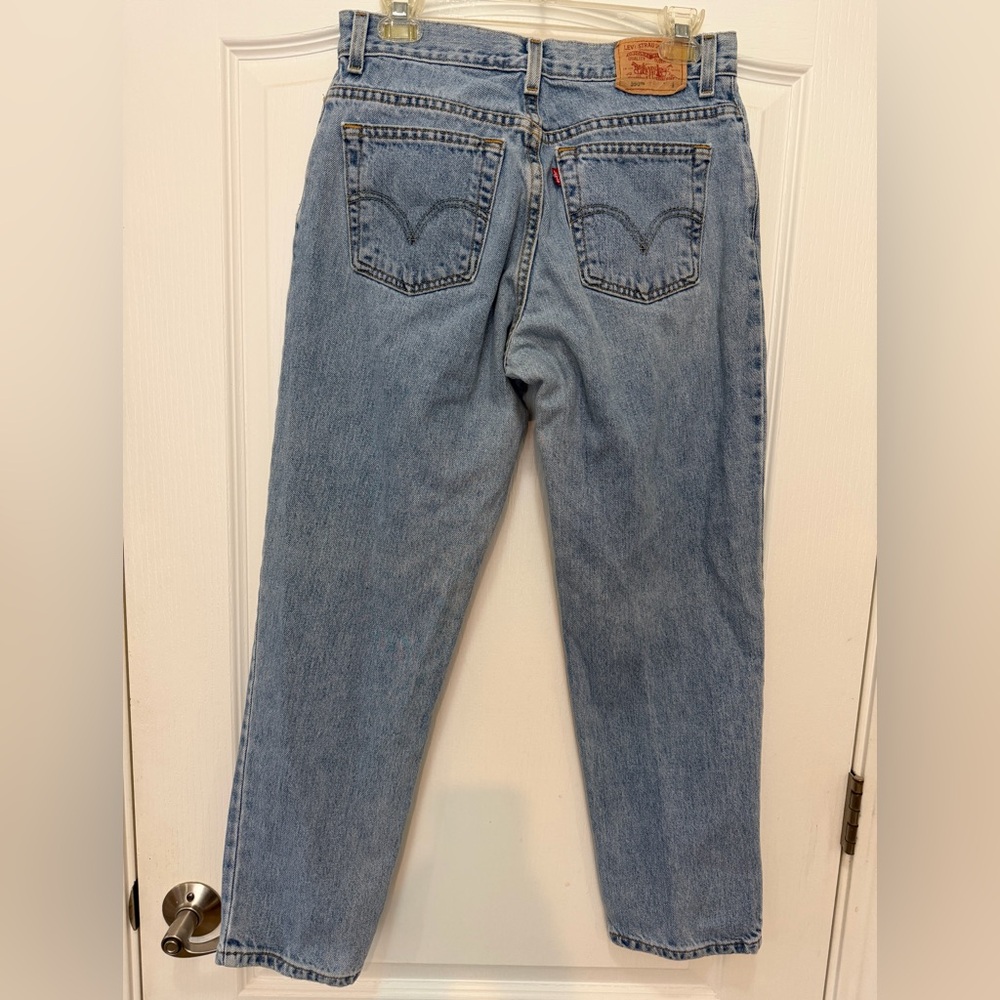VTG 90s Y2K Levi's 550 Classic Relaxed Fit Worn Wash Jeans, Size 10S - Picture 7 of 13